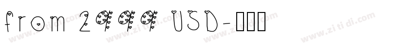 from 2999 USD字体转换